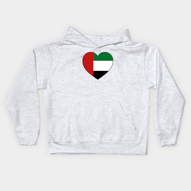 Heart - United Arab Emirates Kids Hoodie by Tridaak